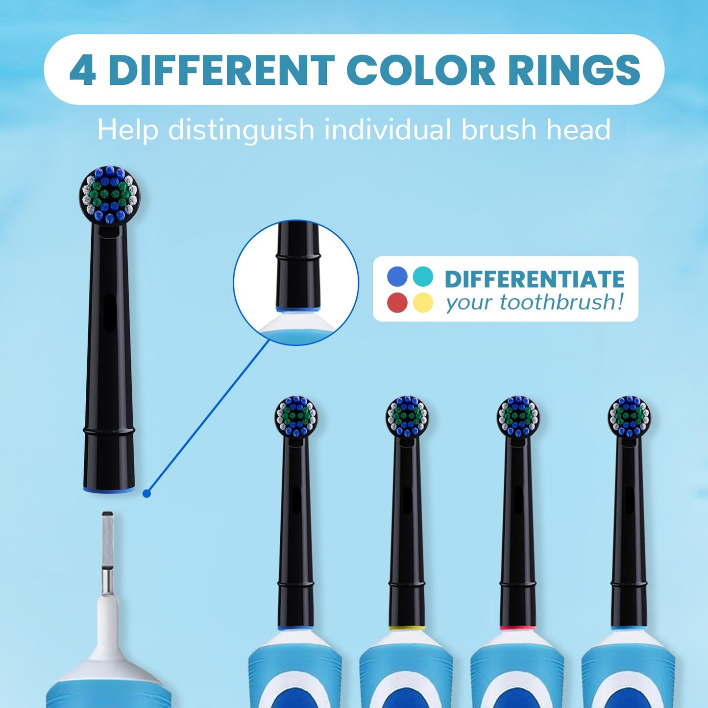 20 Pack Replacement Toothbrush Heads Compatible with Oral B