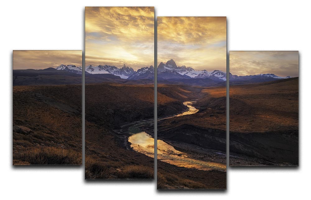 View From The Gorge 4 Split Panel Canvas