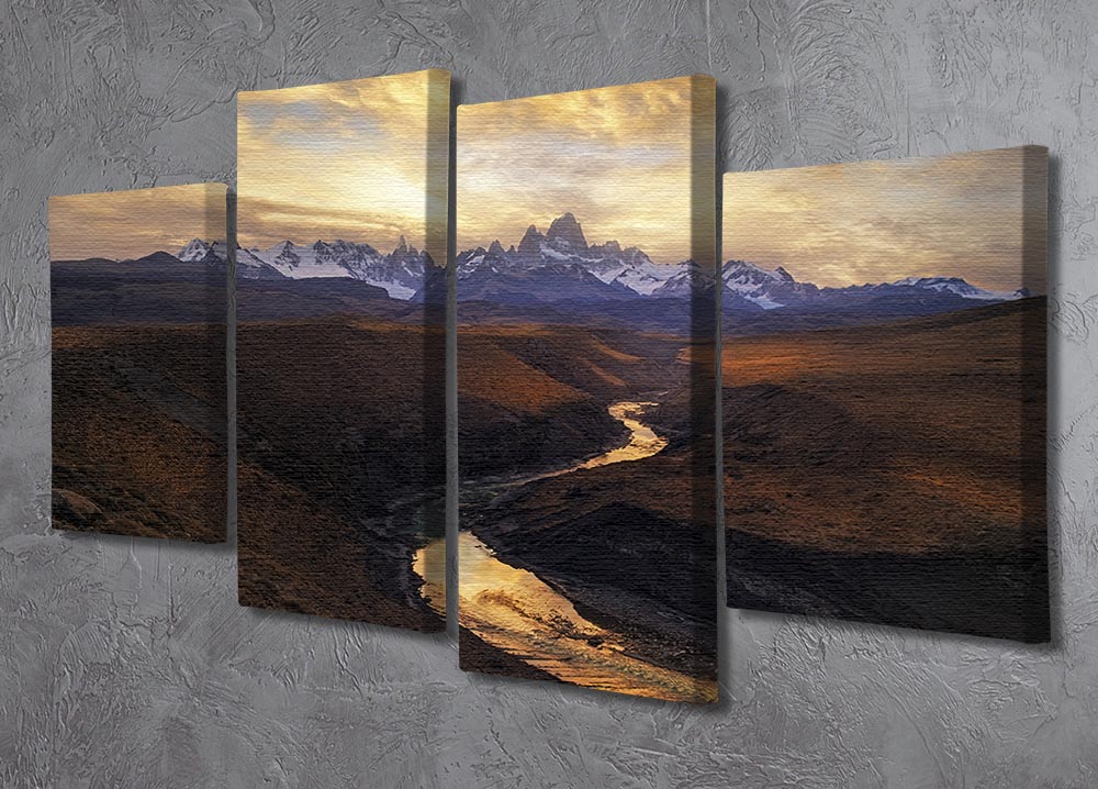 View From The Gorge 4 Split Panel Canvas