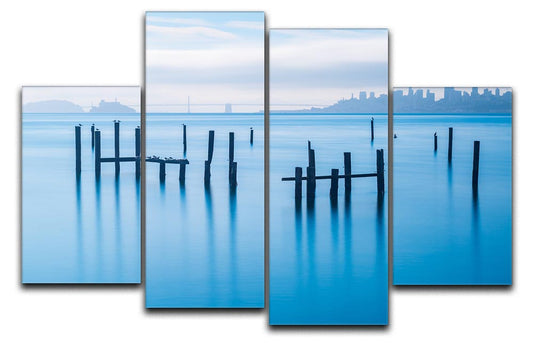 The Old Pier Of Sausalito 4 Split Panel Canvas