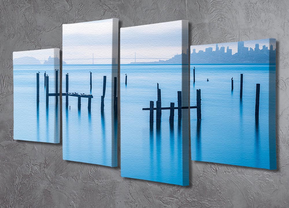 The Old Pier Of Sausalito 4 Split Panel Canvas