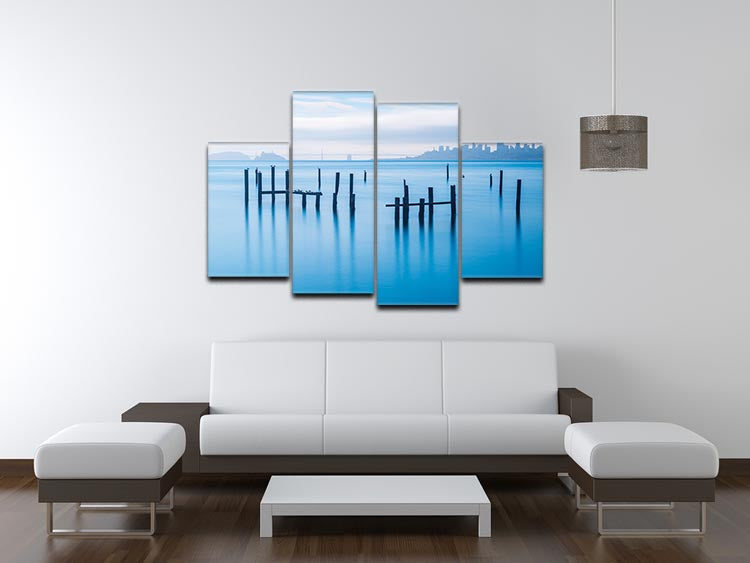 The Old Pier Of Sausalito 4 Split Panel Canvas