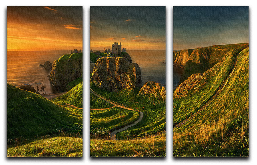 Dunnottar 3 Split Panel Canvas Print