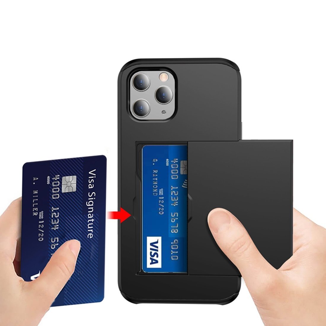 AMZER Hybrid Credit Card Case With Holster for iPhone 12