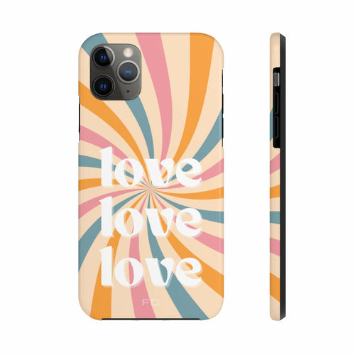 Retro Love Touch Case for iPhone with Wireless Charging