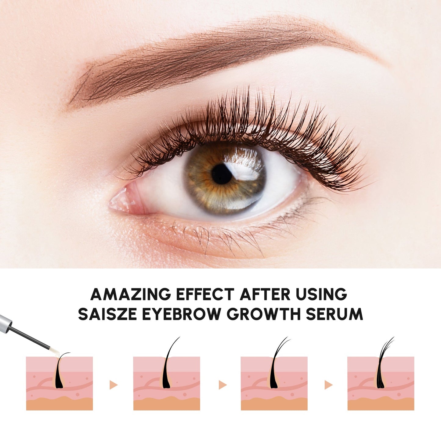 1 Pcs Biotin Eyelash Serum Lash Boost Serum for Longer, Fuller and