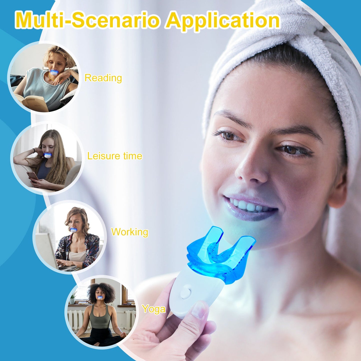 Whitening Kit for Sensitive Teeth Oral Care Includes LED Light 4