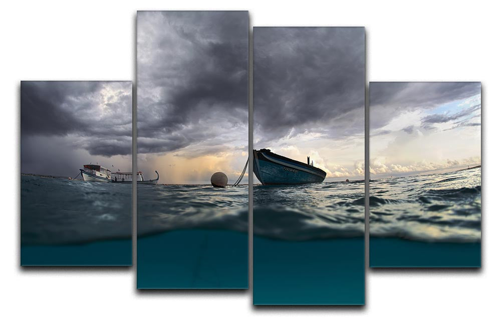 The Boat 4 Split Panel Canvas