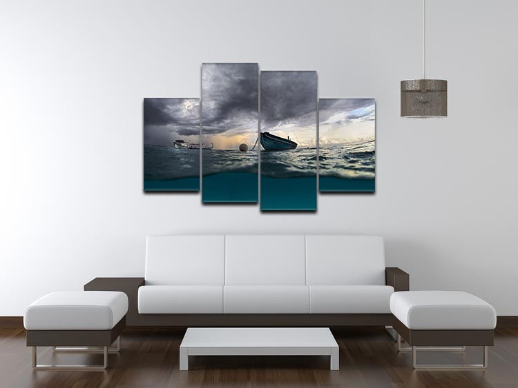 The Boat 4 Split Panel Canvas