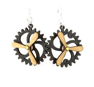 Kinetic Gear Earrings 5006F