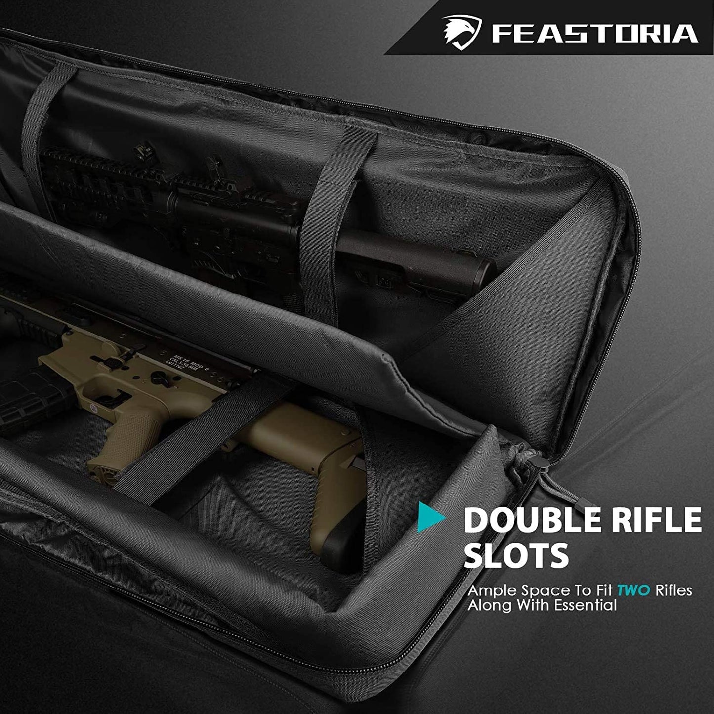 Feastoria Double Long Soft Rifle Case Multi-Function Gun Bag