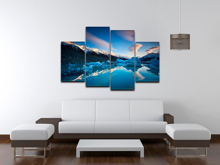 Winter Symmetry 4 Split Panel Canvas