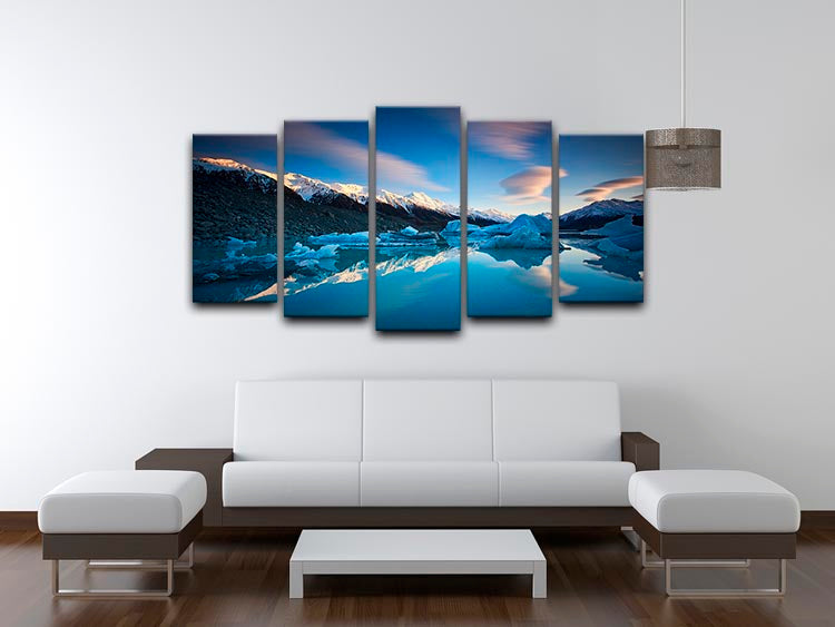 Winter Symmetry 5 Split Panel Canvas