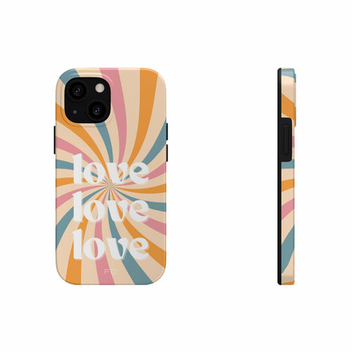 Retro Love Touch Case for iPhone with Wireless Charging