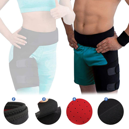 1 /2 Pcs Unisex Adjustable Hip Brace Thigh Compression Sleeve