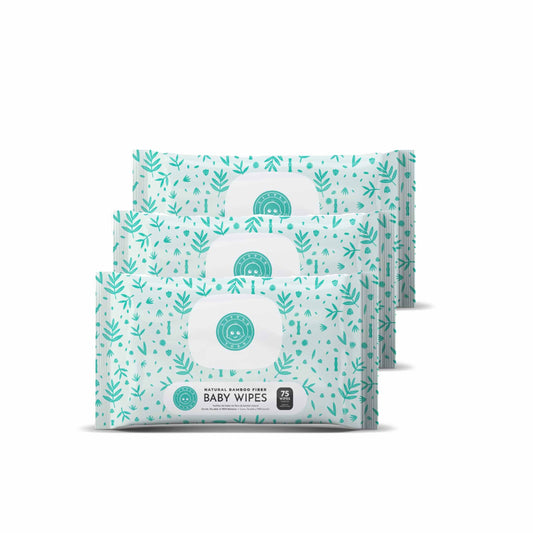 Baby Wipes- 3 Packs of 75 Wipes