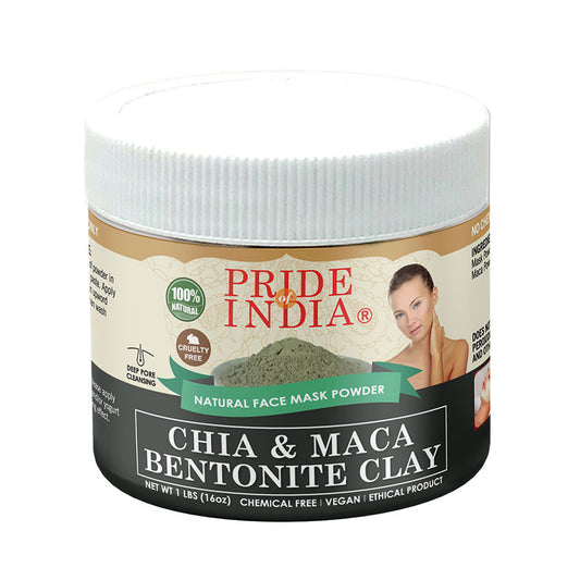 Chia & Maca Healing Bentonite Clay Natural Face Mask Powder, 1 Pound