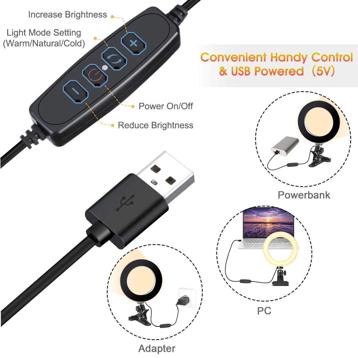 LED Ring Light for Computer