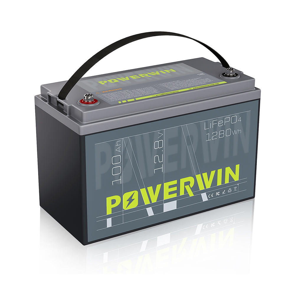 US POWERWIN 12.8V 100Ah 1280Wh Battery 2 Pack 2560Wh