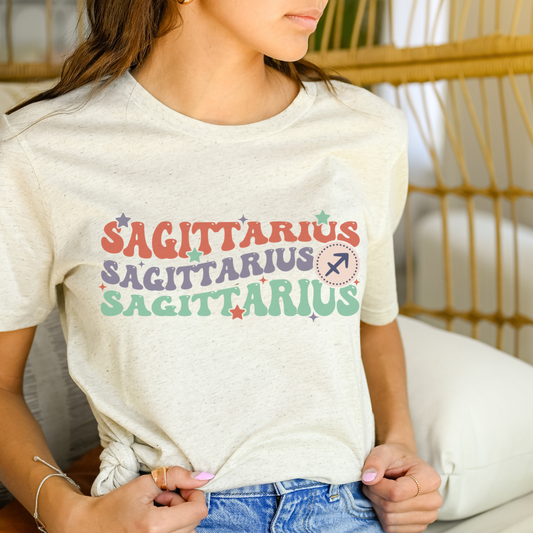 Retro Sagittarius Graphic Tee