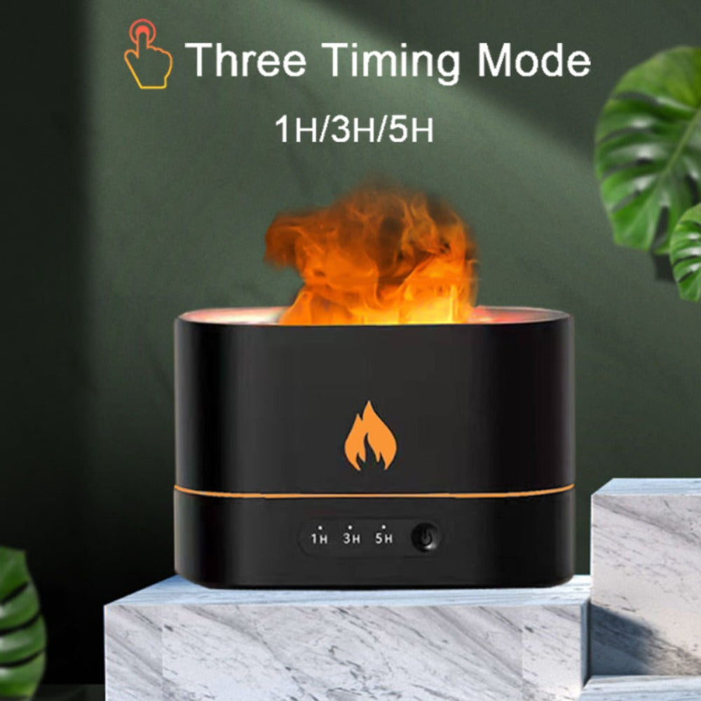 Essential Oil Diffuser With Flaming Effect And Timer