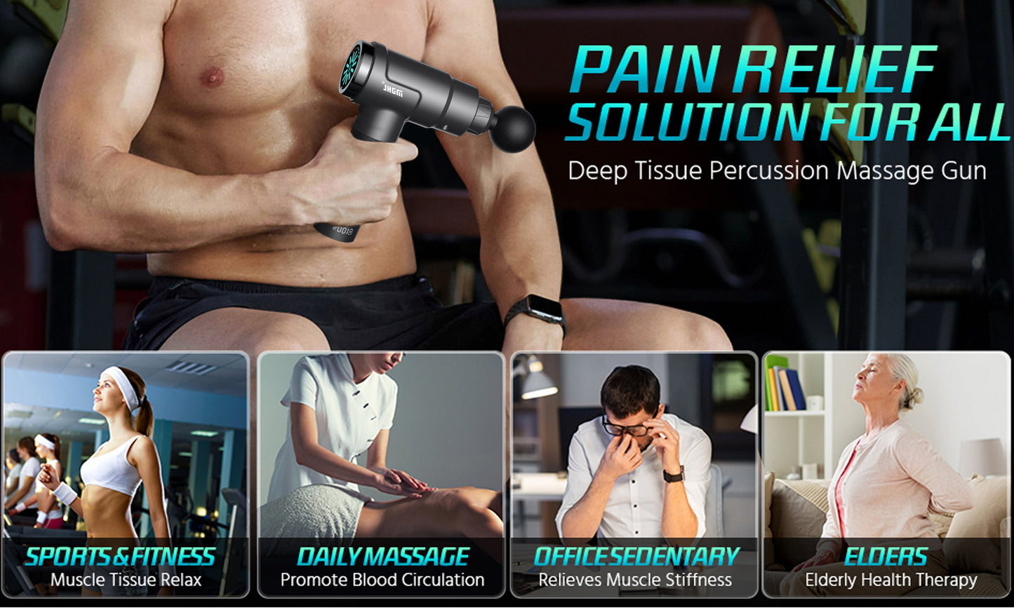 Massage Gun Deep Tissue Quiet Percussion Muscle Back Neck Head