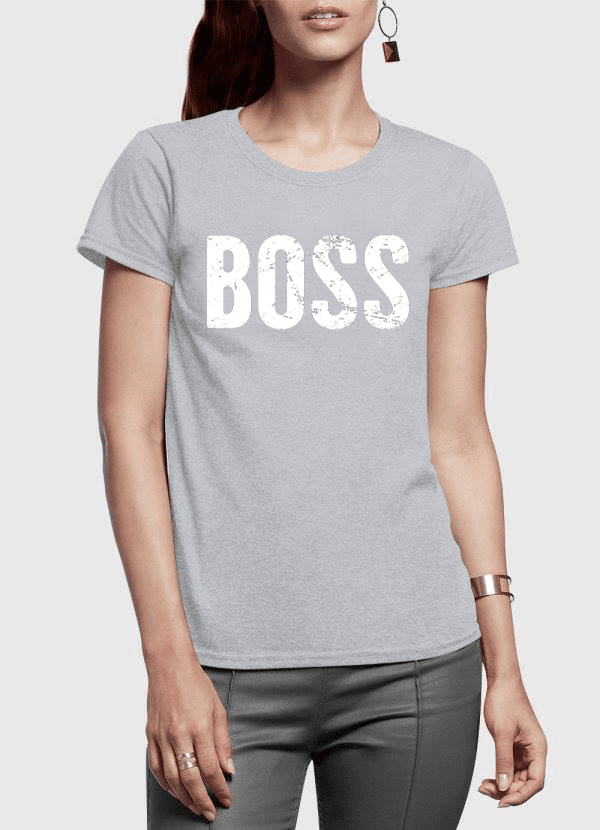 Boss Half Sleeves Women T-shirt