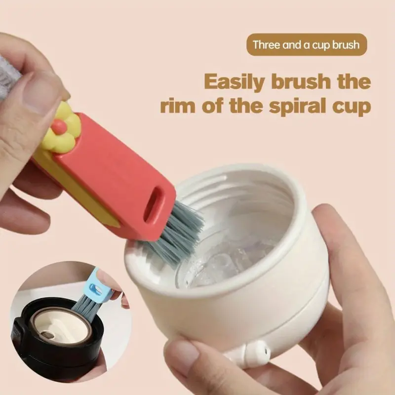 3 In 1 Multifunctional Bottle Cup Lid Cleaning Brush