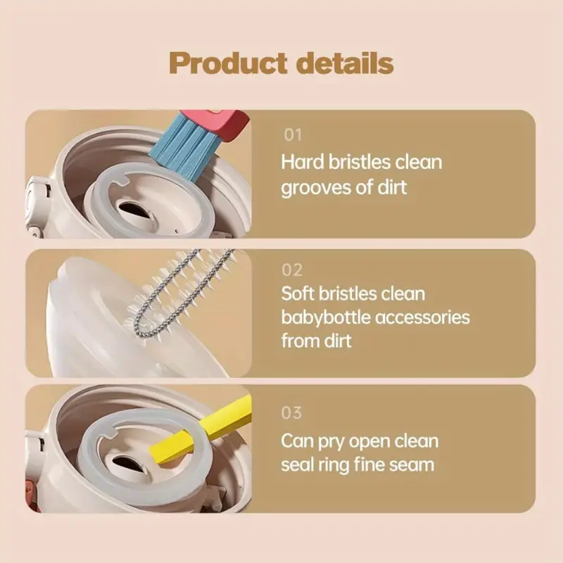 3 In 1 Multifunctional Bottle Cup Lid Cleaning Brush