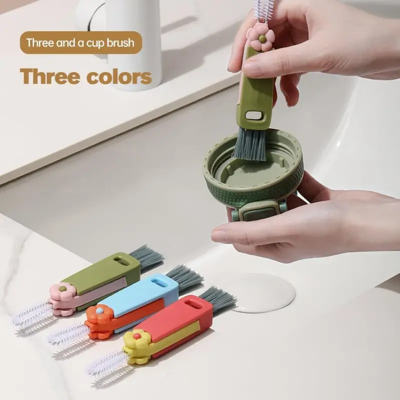 3 In 1 Multifunctional Bottle Cup Lid Cleaning Brush