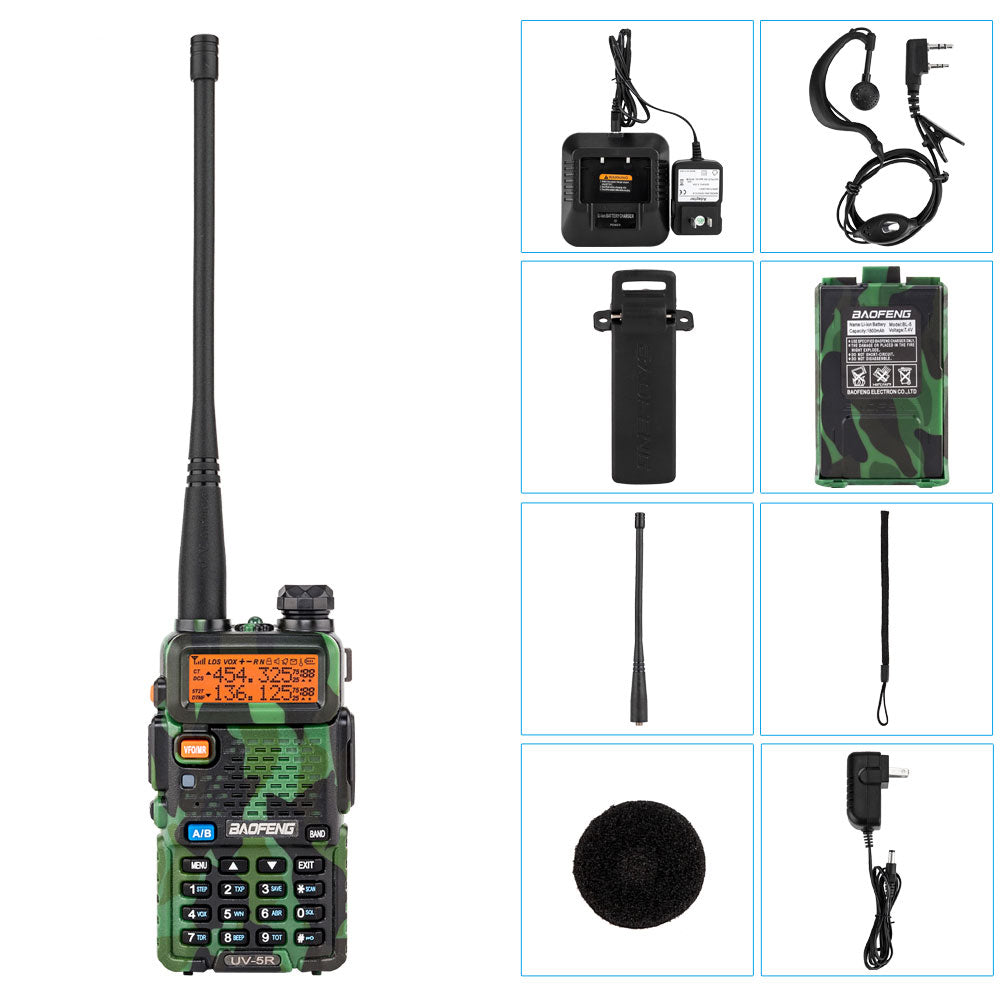 Baofeng UV-5R Walkie Talkie with Power Adapter