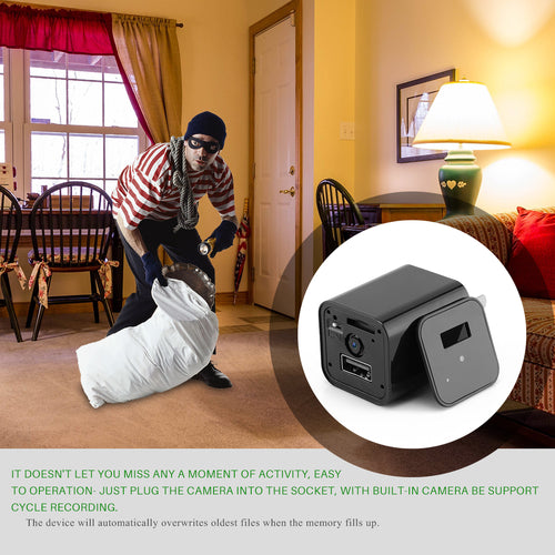 Hidden Camera HD 1080P USB Charger Home Security