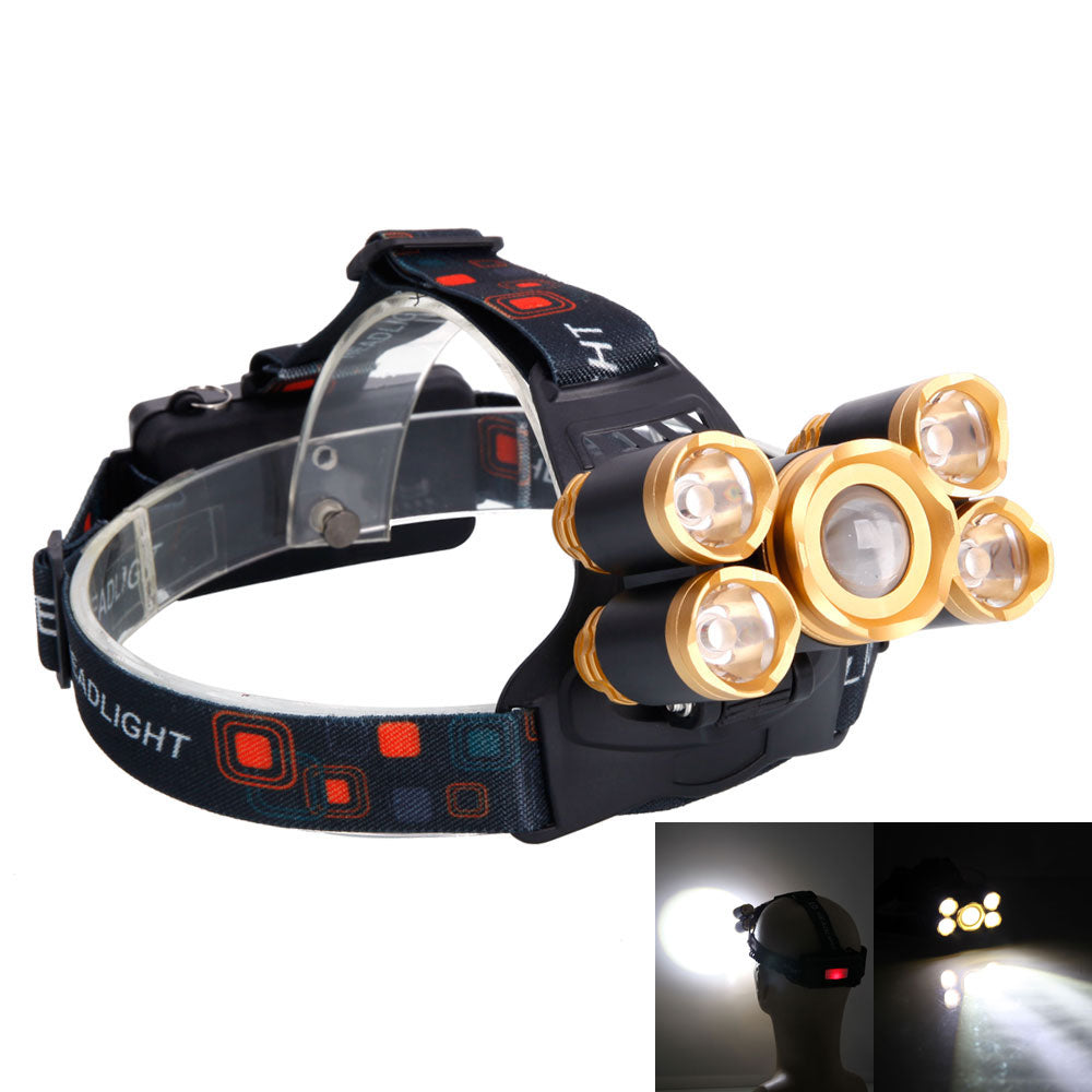 Outdoor 3.7V 2400LM Flexible Zoom Highlight Headlamp