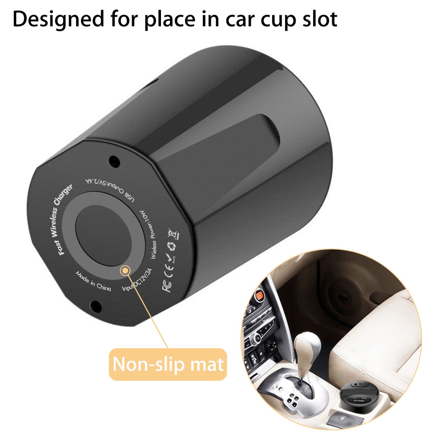 Wireless Car Charger Cup Holder