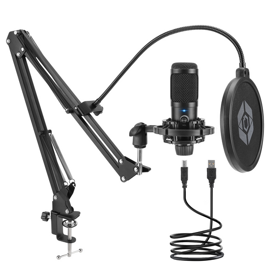 Studio Condenser USB Microphone Computer PC Microphone Kit