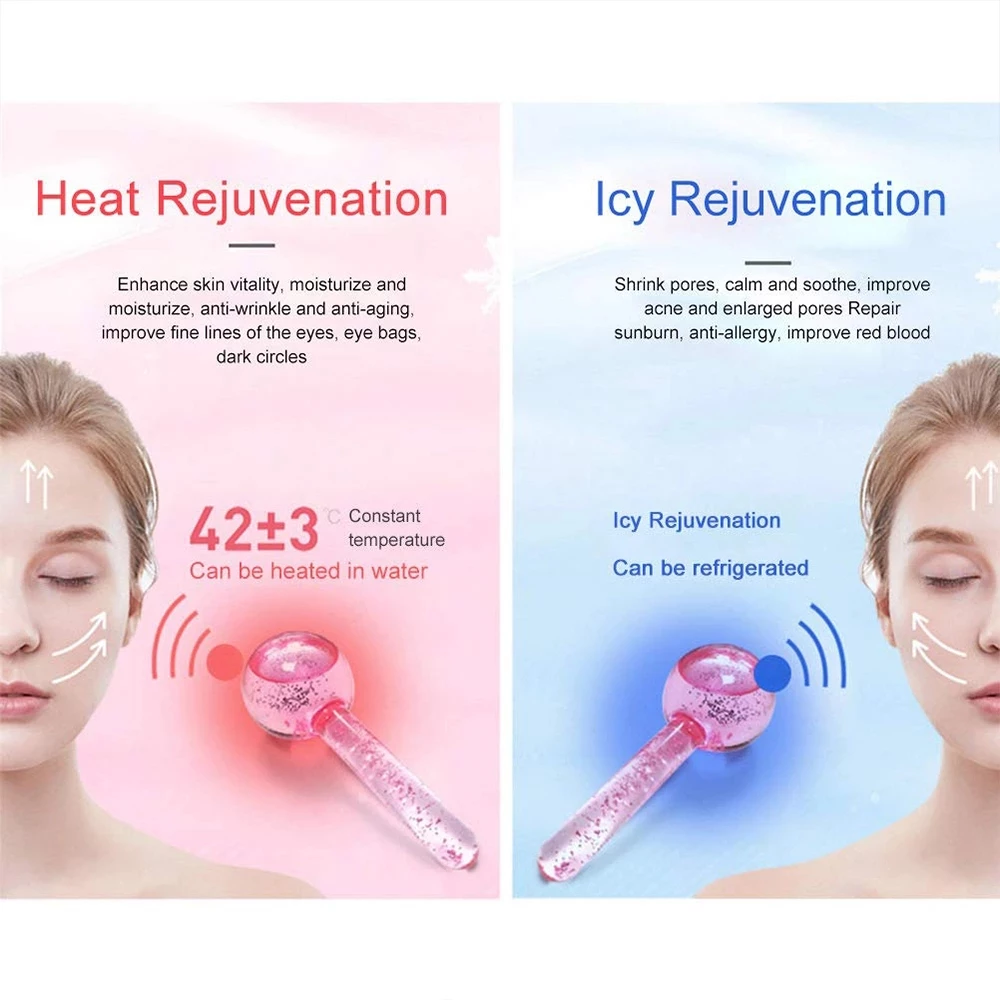 Beauty Ice Hockey Energy Beauty Crystal Ball Facial Cooling Ice Globe