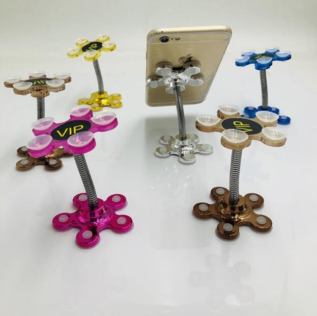 4pcs/lot Sucker Stand Phone Holder 360 degree Rotatable Magic Suction