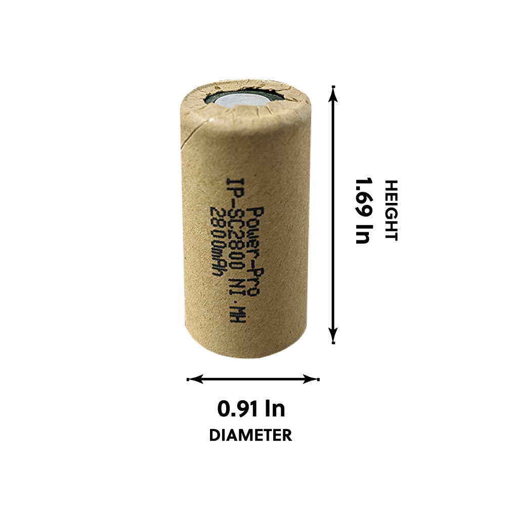 IP Power Ni-Mh Sub C 2800mAh Flat Top