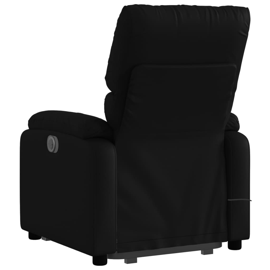 vidaXL Stand up Massage Recliner Chair Black Faux Leather